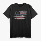 B-2 Spirit Bomber: Stealth & Power with US Flag T-Shirt