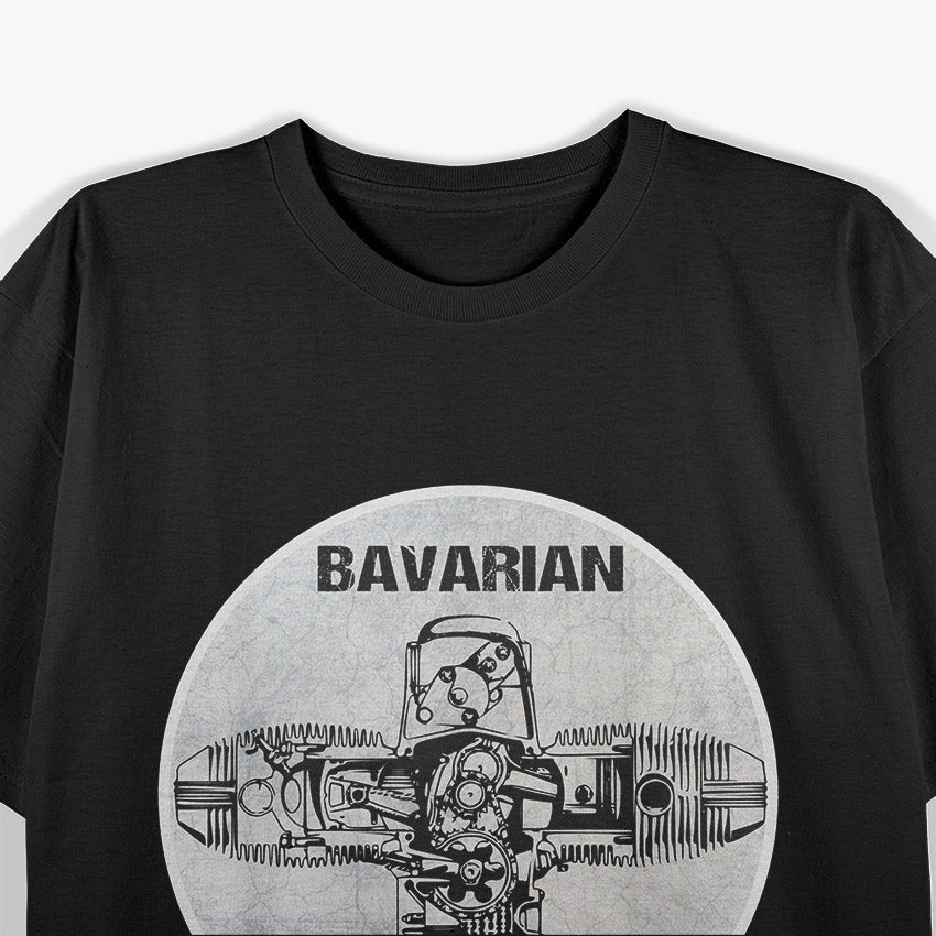 Vintage Bavarian Motorcycle Boxer Engine Inspired Graphic T-Shirt