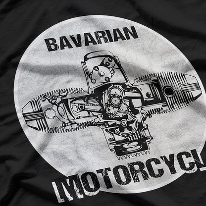 Vintage Bavarian Motorcycle Boxer Engine Inspired Graphic T-Shirt