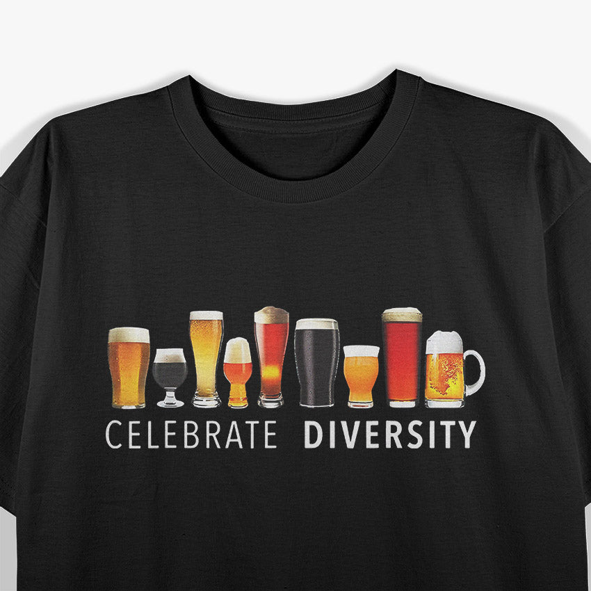 Celebrate Diversity Cocktails, Beer, and Cheers for All T-Shirt