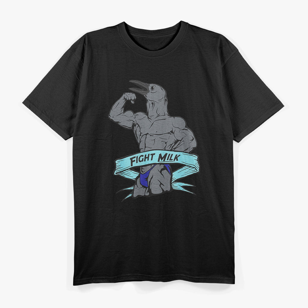 Fight Milk Funny Bird Crow Humor T-Shirt
