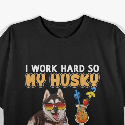 Quirky Husky with Attitude Funny Pet Lover Design T-Shirt