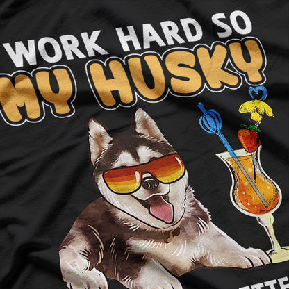 Quirky Husky with Attitude Funny Pet Lover Design T-Shirt