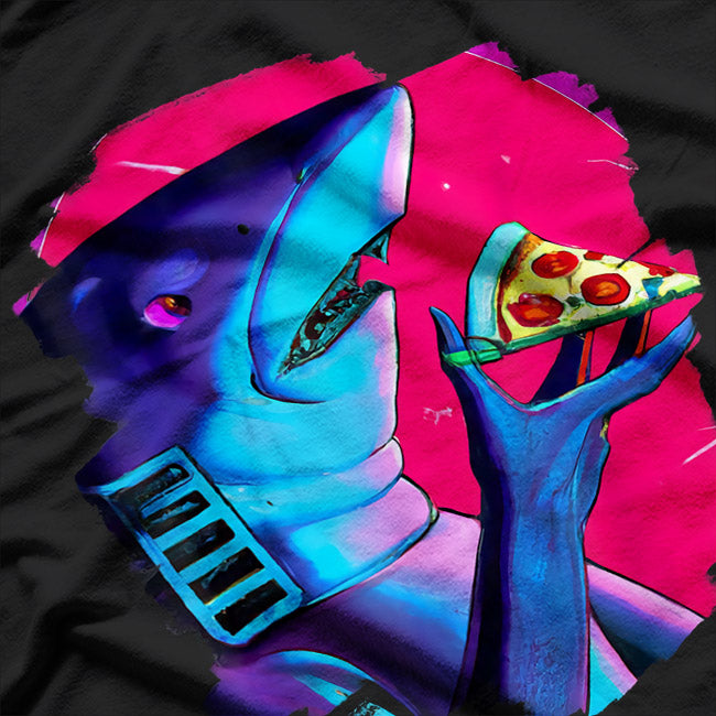 Funny Shark Eating Pizza – Cool Pizza Sharks Design T-Shirt