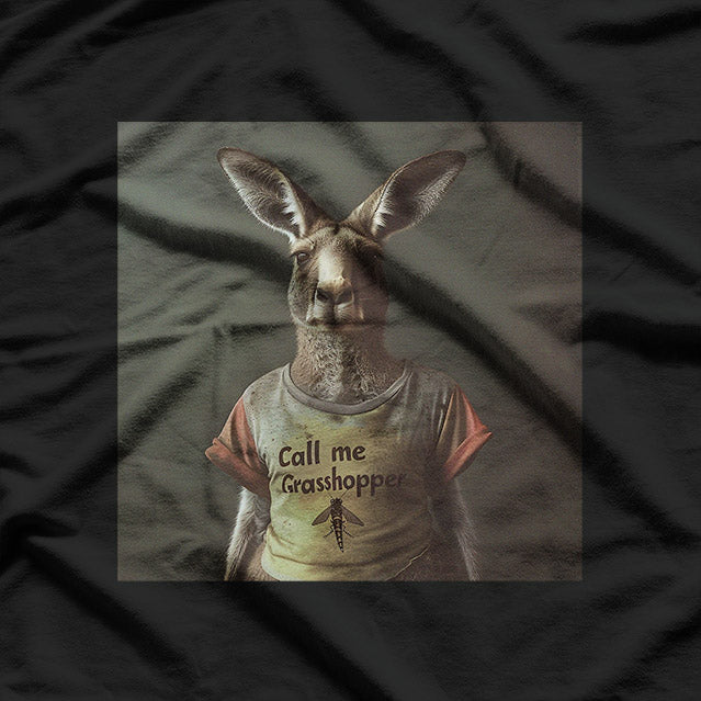 Kangaroo and Grasshopper Wildlife Nature Animal Graphic T-Shirt