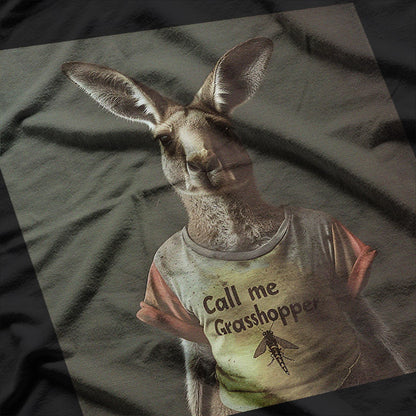 Kangaroo and Grasshopper Wildlife Nature Animal Graphic T-Shirt
