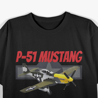 Vintage Warbird – Classic P-51 Mustang Aviation Design T-Shirt