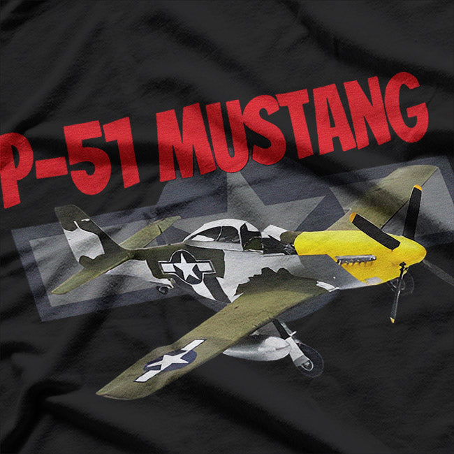 Vintage Warbird – Classic P-51 Mustang Aviation Design T-Shirt