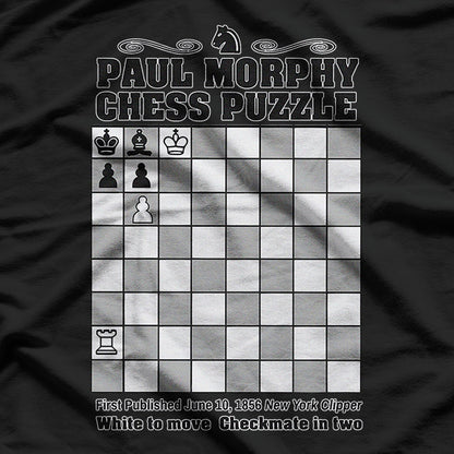 Chess Legend Paul Morphy – Vintage Puzzle Fan T-Shirt