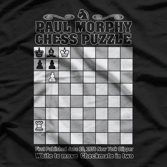 Chess Legend Paul Morphy – Vintage Puzzle Fan T-Shirt