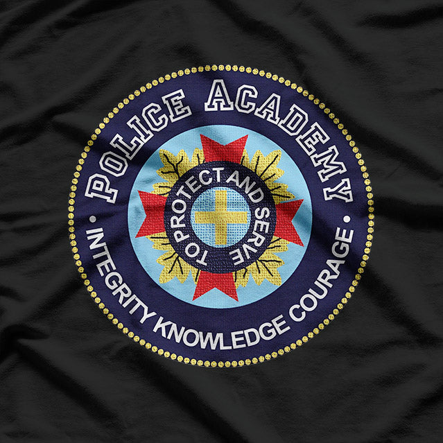 Police Training Academy Seal Inspired Retro Graphic T-Shirt