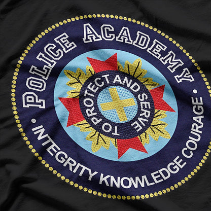 Police Training Academy Seal Inspired Retro Graphic T-Shirt