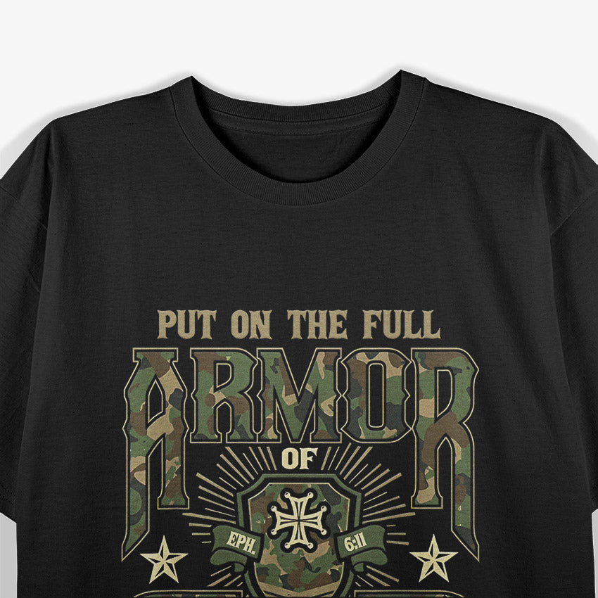Full Armor of God Christian Faith Graphic T-Shirt
