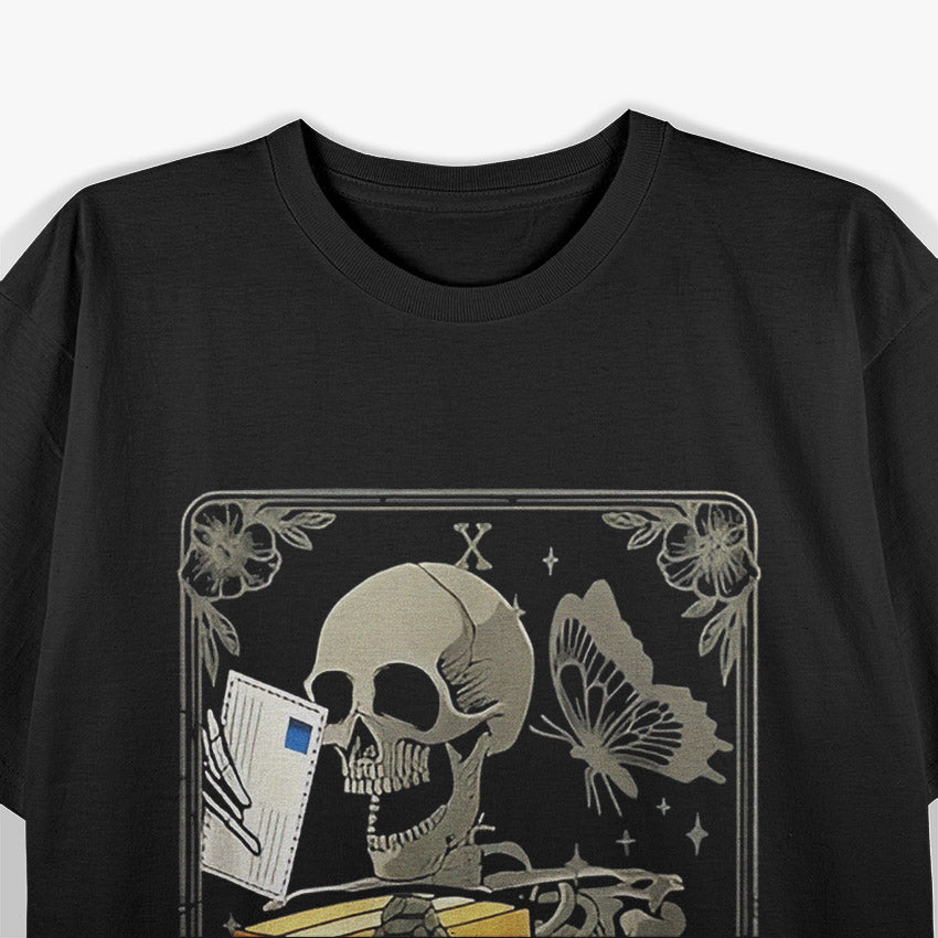 Skeleton Mailman – Spooky Postal Worker Humor T-Shirt