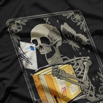 Skeleton Mailman – Spooky Postal Worker Humor T-Shirt