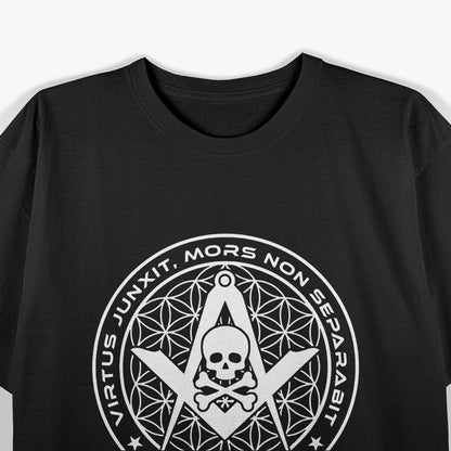 Square and Compass Skull Masonic T-Shirt