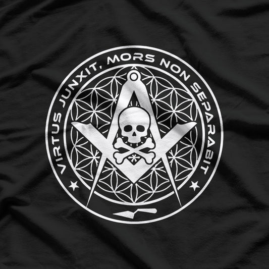 Square and Compass Skull Masonic T-Shirt