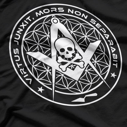 Square and Compass Skull Masonic T-Shirt