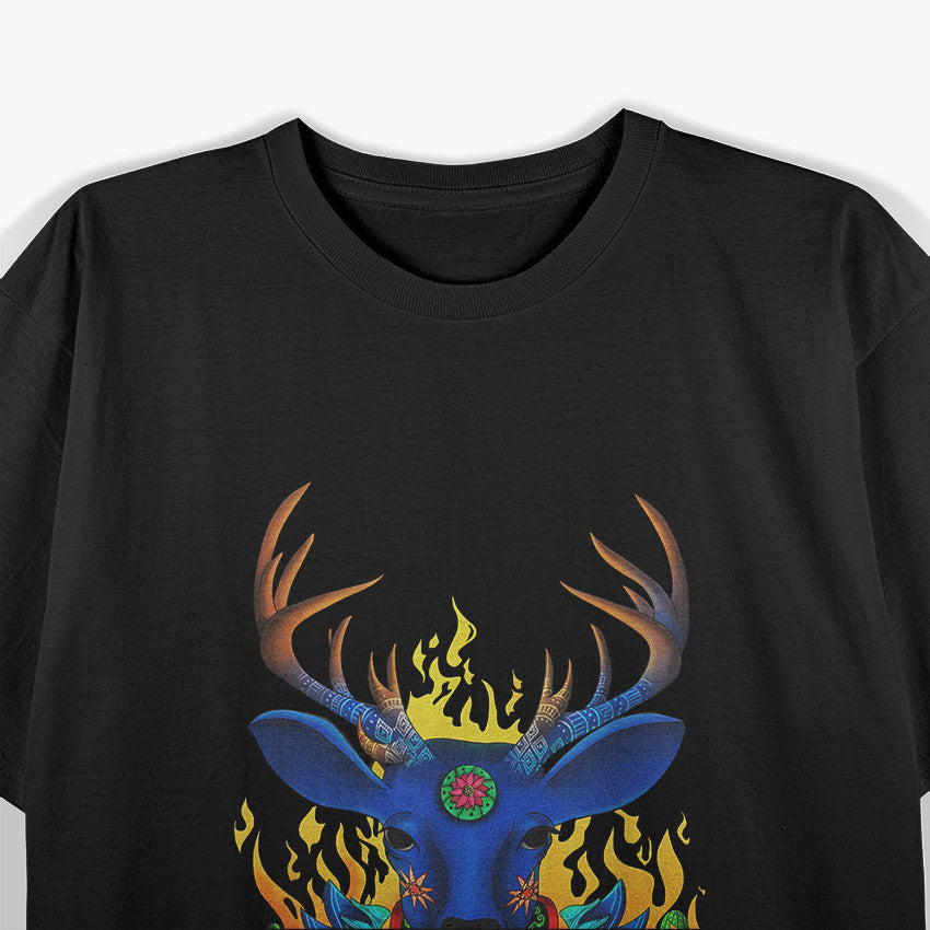 Third Eye Huichol Deer Inspired Spiritual Art T-Shirt
