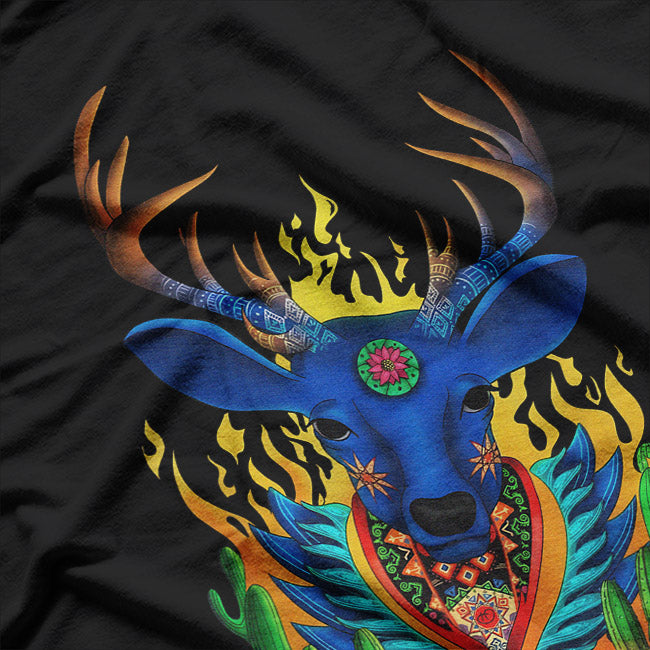 Third Eye Huichol Deer Inspired Spiritual Art T-Shirt