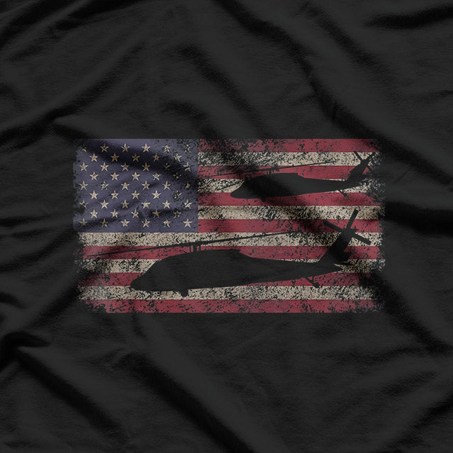 UH-60 Black Hawk Military Helicopter Pilot Veteran T-Shirt