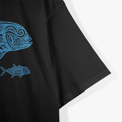 Hawaiian Tribal Fishing – Ulua Angler Retro Island Culture T-Shirt