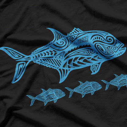 Hawaiian Tribal Fishing – Ulua Angler Retro Island Culture T-Shirt