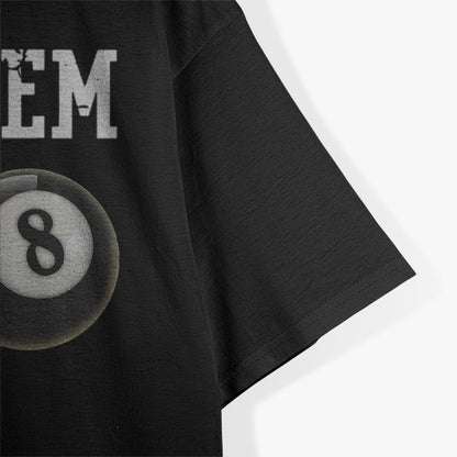 Unique Billiards 8 Ball Pool Player Graphic T-Shirt