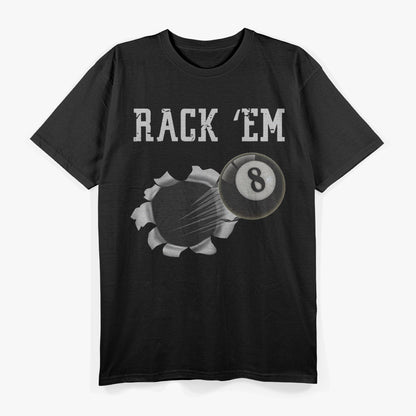 Unique Billiards 8 Ball Pool Player Graphic T-Shirt