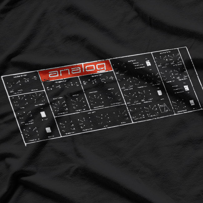 Analog Vintage Synthesizer Retro Music Producer Gear T-Shirt