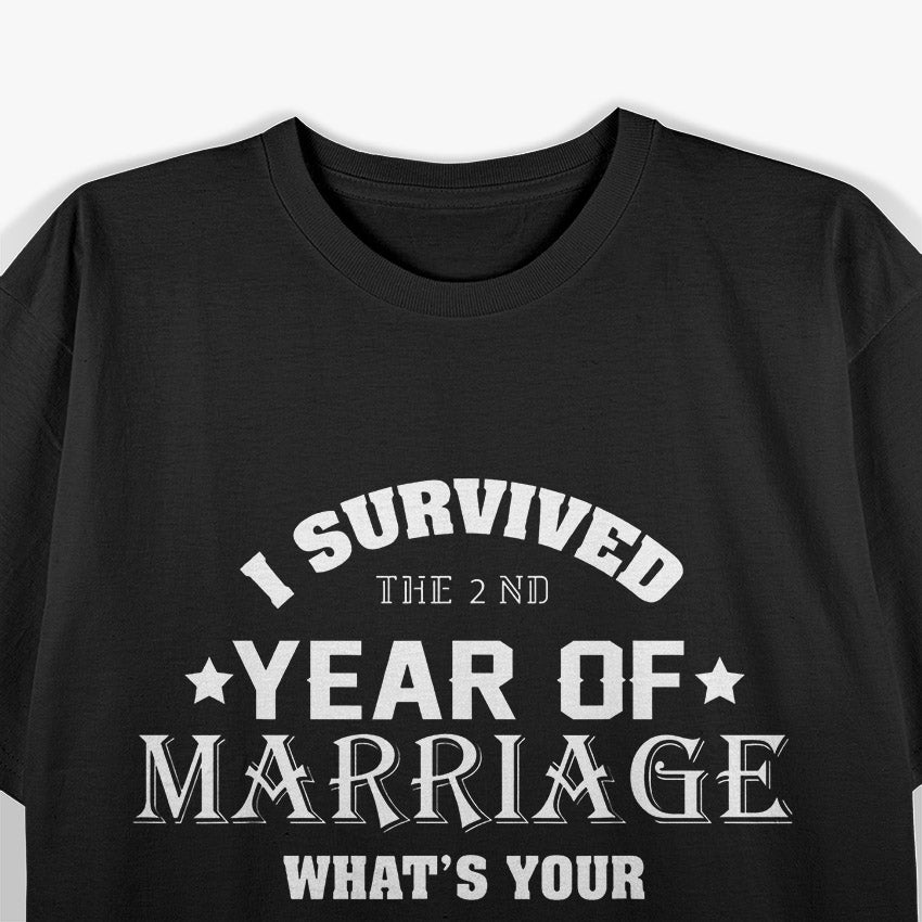 2nd Wedding Anniversary 2 Years Married Gift T-Shirt
