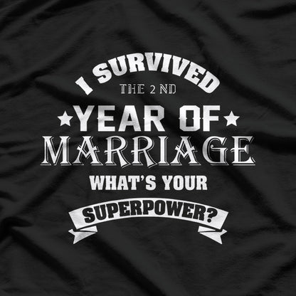 2nd Wedding Anniversary 2 Years Married Gift T-Shirt