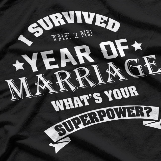 2nd Wedding Anniversary 2 Years Married Gift T-Shirt