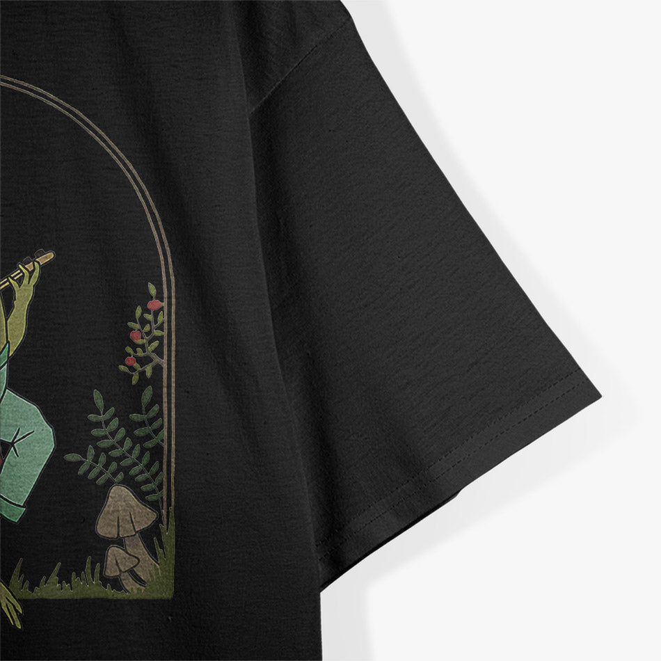 Frog Playing Banjo on Mushroom T-Shirt