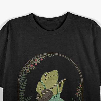 Frog Playing Banjo on Mushroom T-Shirt