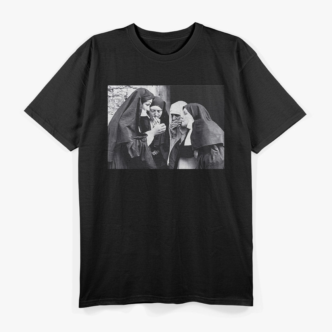 Vintage Smoking Nuns – Hilarious Female Leisure Tee T-Shirt