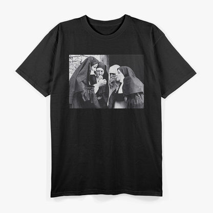 Vintage Smoking Nuns – Hilarious Female Leisure Tee T-Shirt