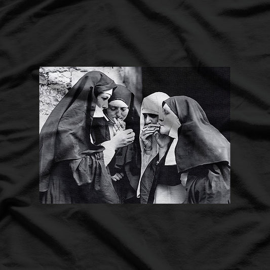 Vintage Smoking Nuns – Hilarious Female Leisure Tee T-Shirt