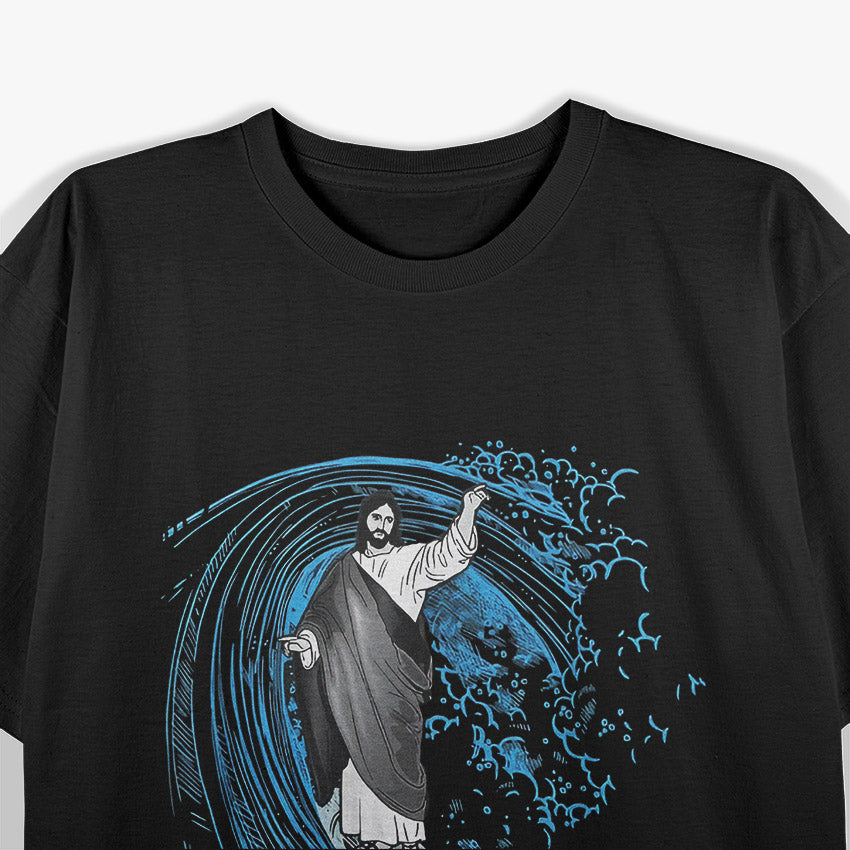 Surfing Jesus – Funny Christian Beach Humor T-Shirt