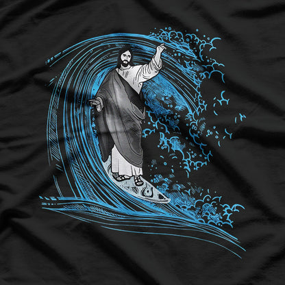 Surfing Jesus – Funny Christian Beach Humor T-Shirt