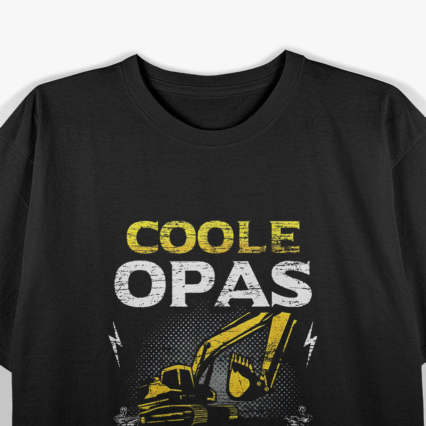 Herren Baggerfahrer – Opa Geschenk Baumaschine Fahrer T-Shirt