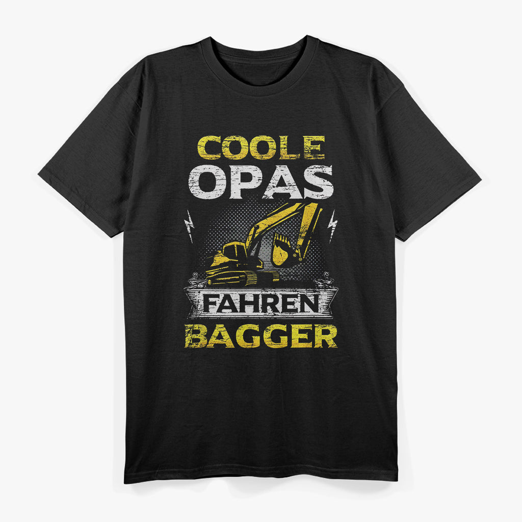Herren Baggerfahrer – Opa Geschenk Baumaschine Fahrer T-Shirt