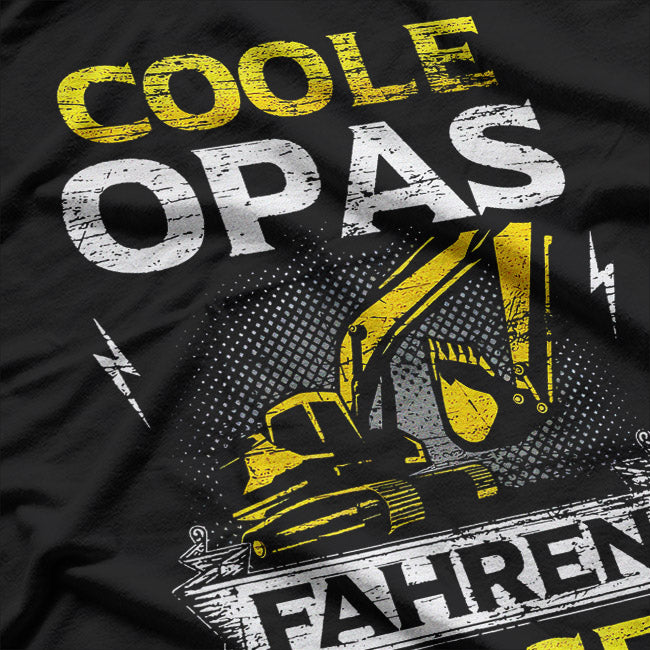 Herren Baggerfahrer – Opa Geschenk Baumaschine Fahrer T-Shirt