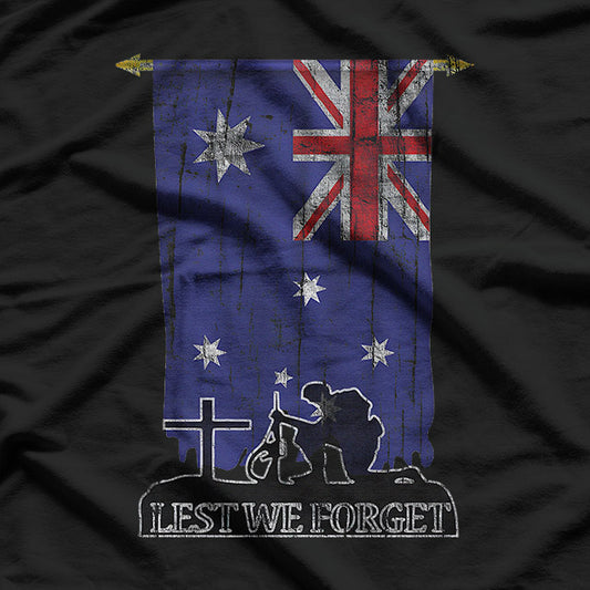 Lest We Forget ANZAC Day – Australian Remembrance Graphic T-Shirt