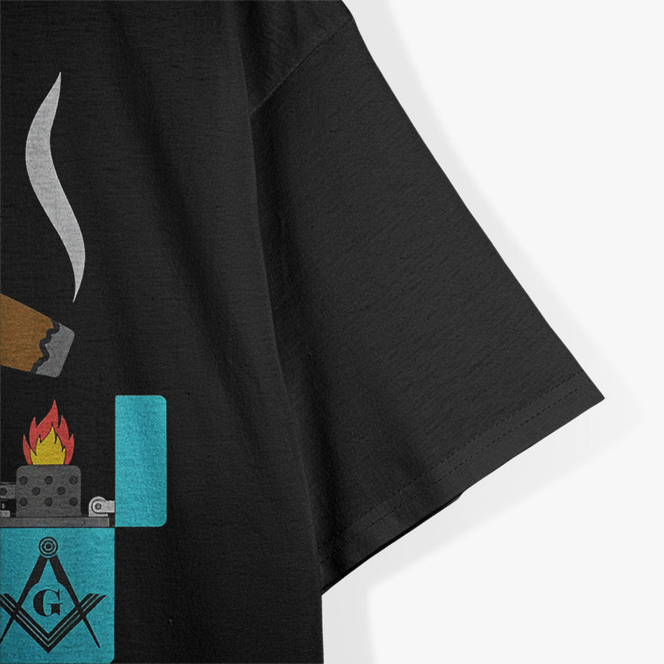 Masonic Inspired Graphic – Let There Be Light Cigar Lounge T-Shirt