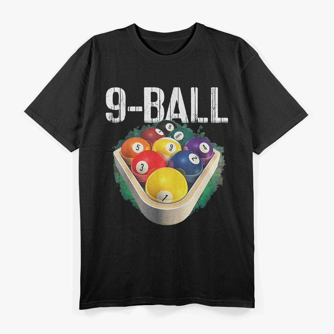 Pool Billiards 9 Ball Game Player Retro Sports Graphic T-Shirt