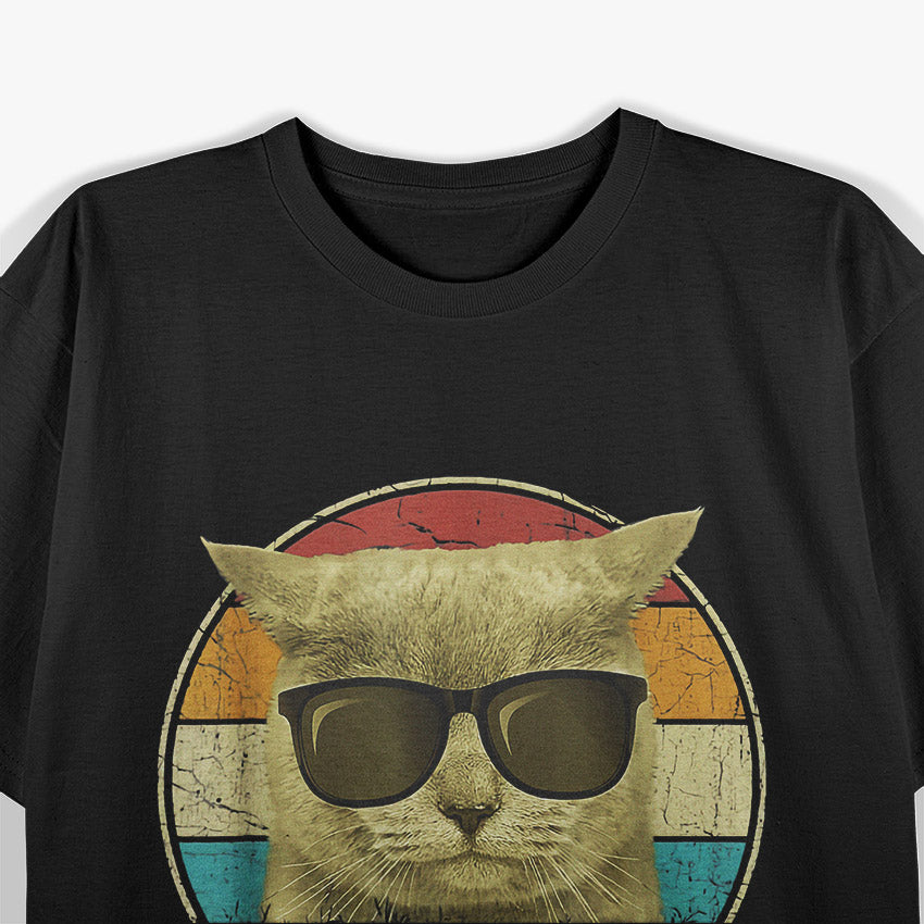 Retro Cat Daddy - Funny Cat Lover Vintage Style T-Shirt
