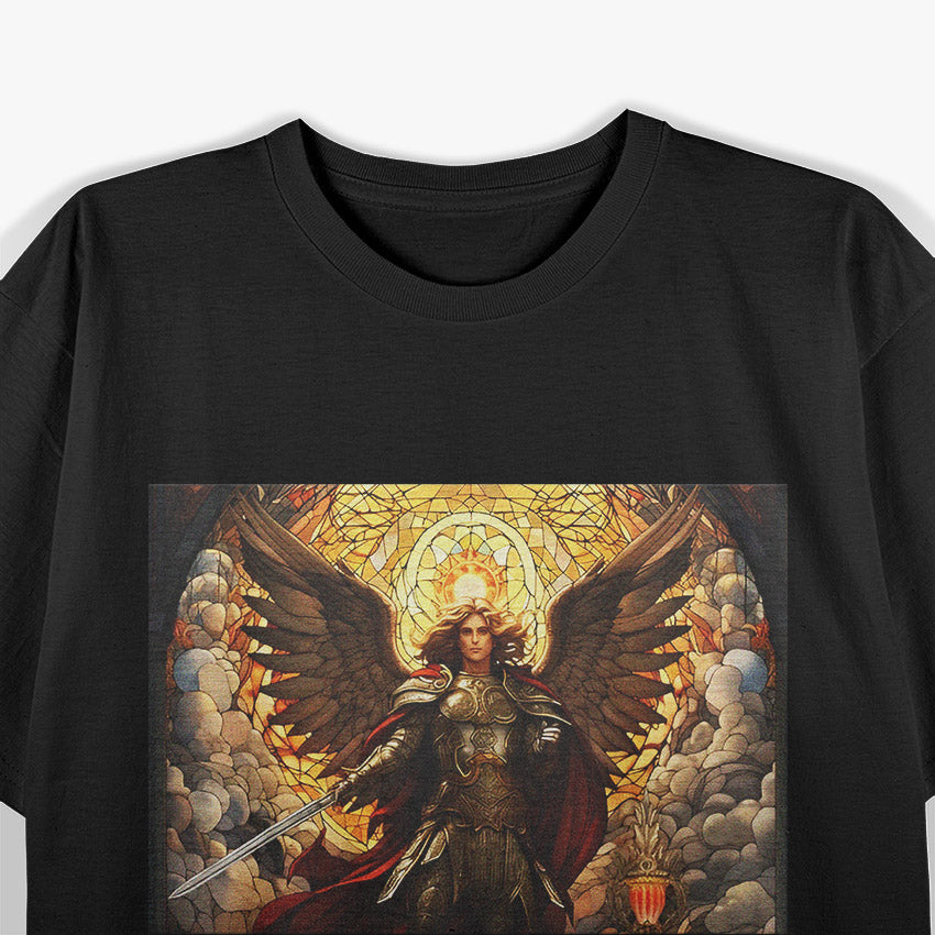 Saint Michael the Archangel Protector Spiritual Religious Graphic T-Shirt