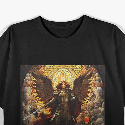 Saint Michael the Archangel Protector Spiritual Religious Graphic T-Shirt