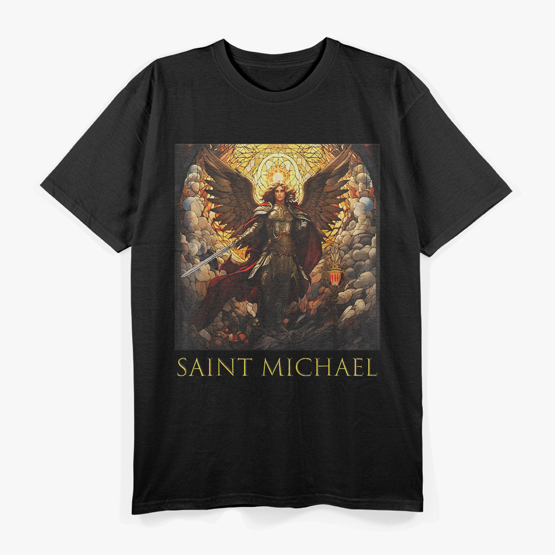 Saint Michael the Archangel Protector Spiritual Religious Graphic T-Shirt